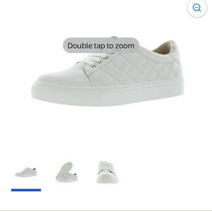#B41. Charter Club White Quilted Sneakers
